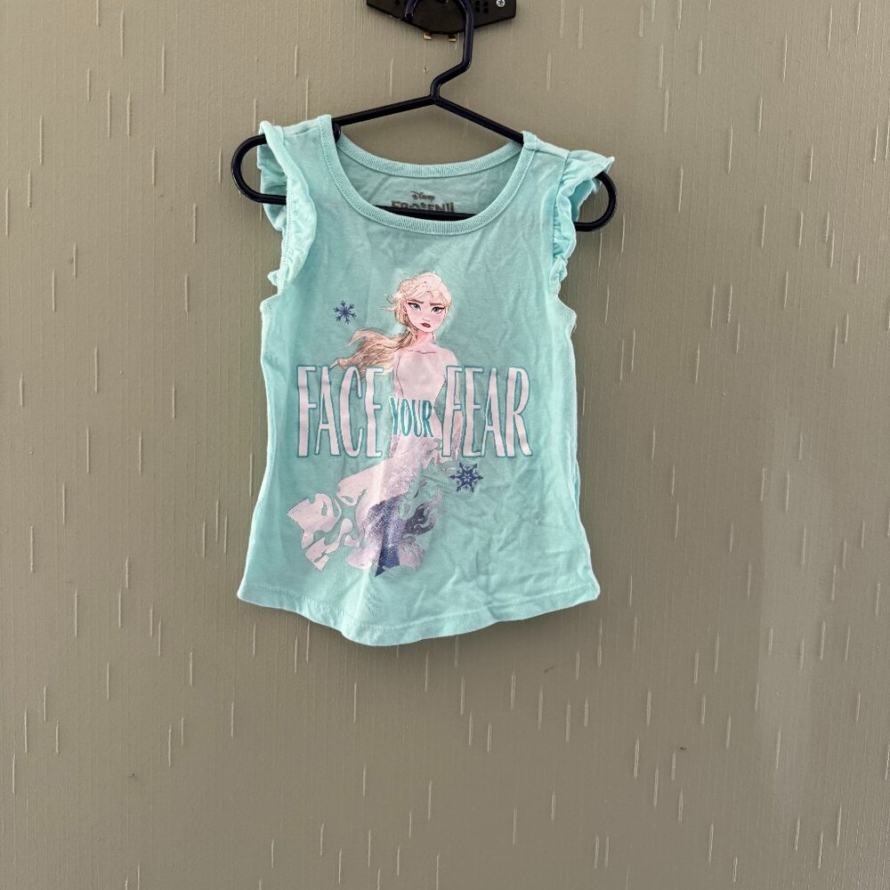 Girl's Frozen Size 4 sleeveless shirt.  In good condition.